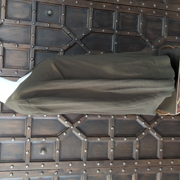 Two piece size L Tall and L Olive green cardigan and tank set, super soft - Picture 4 of 9